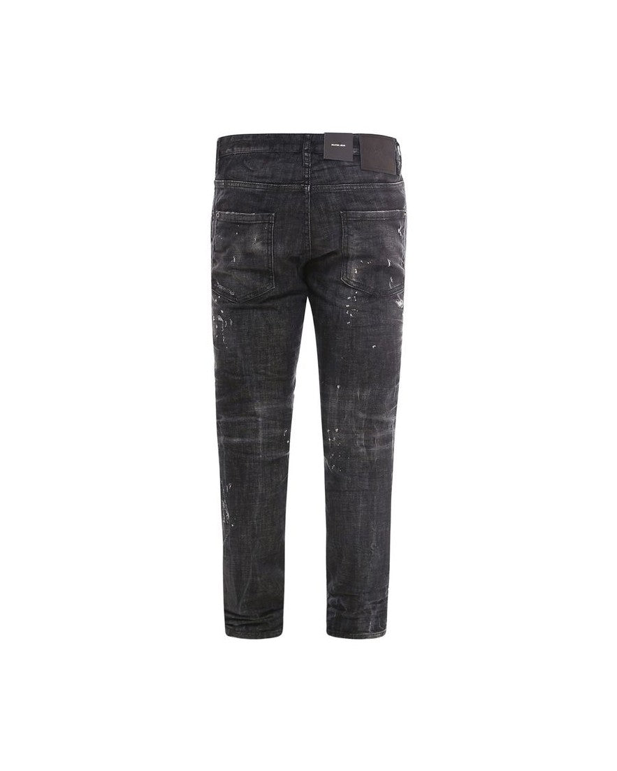 Dsquared² Black Cotton Denim Jeans Glam Steals