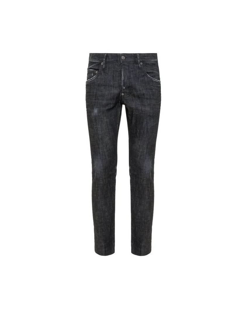 Dsquared² Black Cotton Slim Fit Jeans Jeans