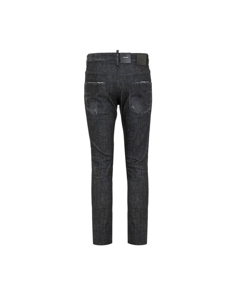 Dsquared² Black Cotton Slim Fit Jeans Glam Steals