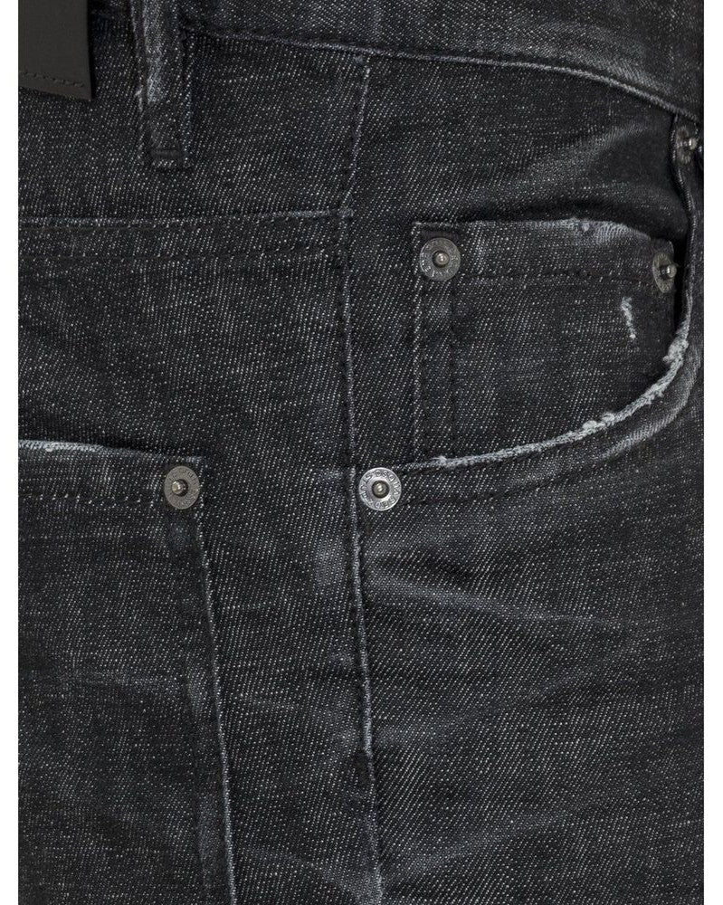 Dsquared² Black Cotton Slim Fit Jeans Glam Steals