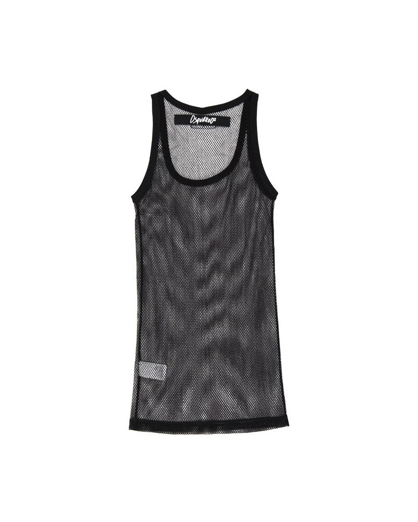 Dsquared² Black Cotton Tank Top Glam Steals