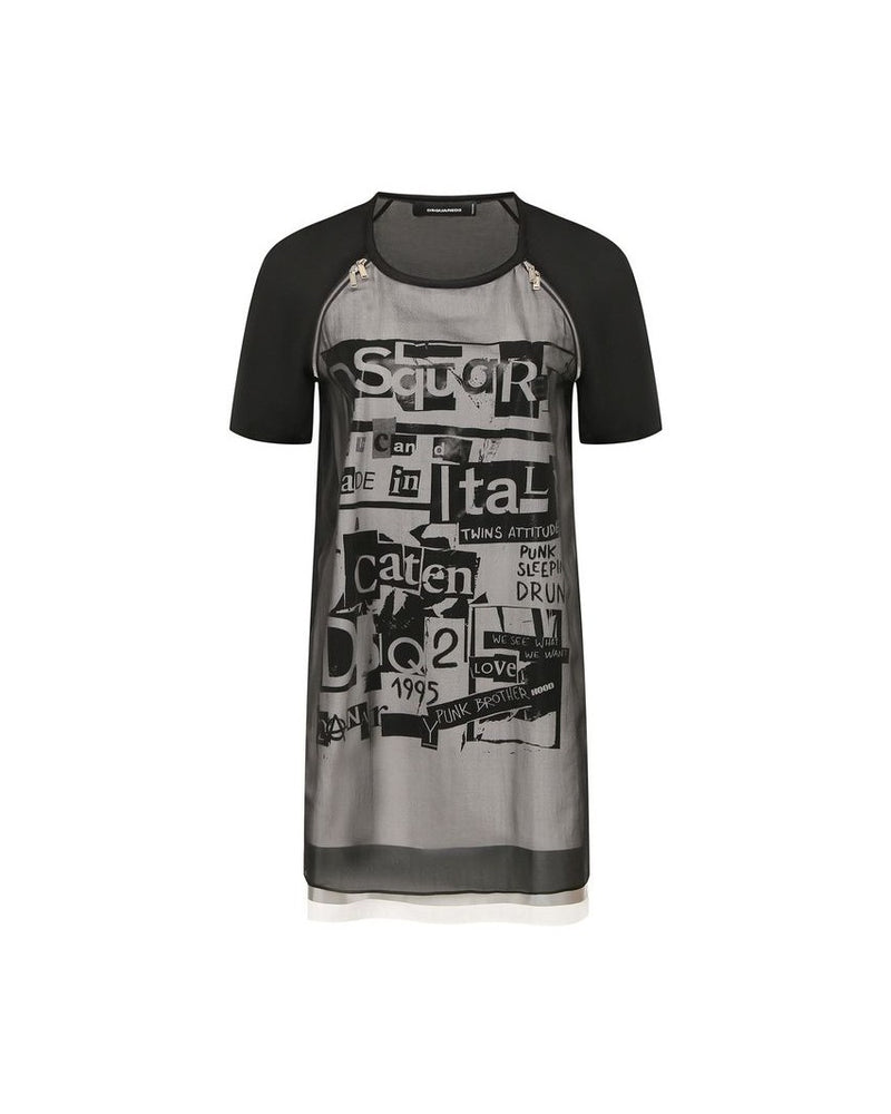 Dsquared² Black Silk Dress Glam Steals