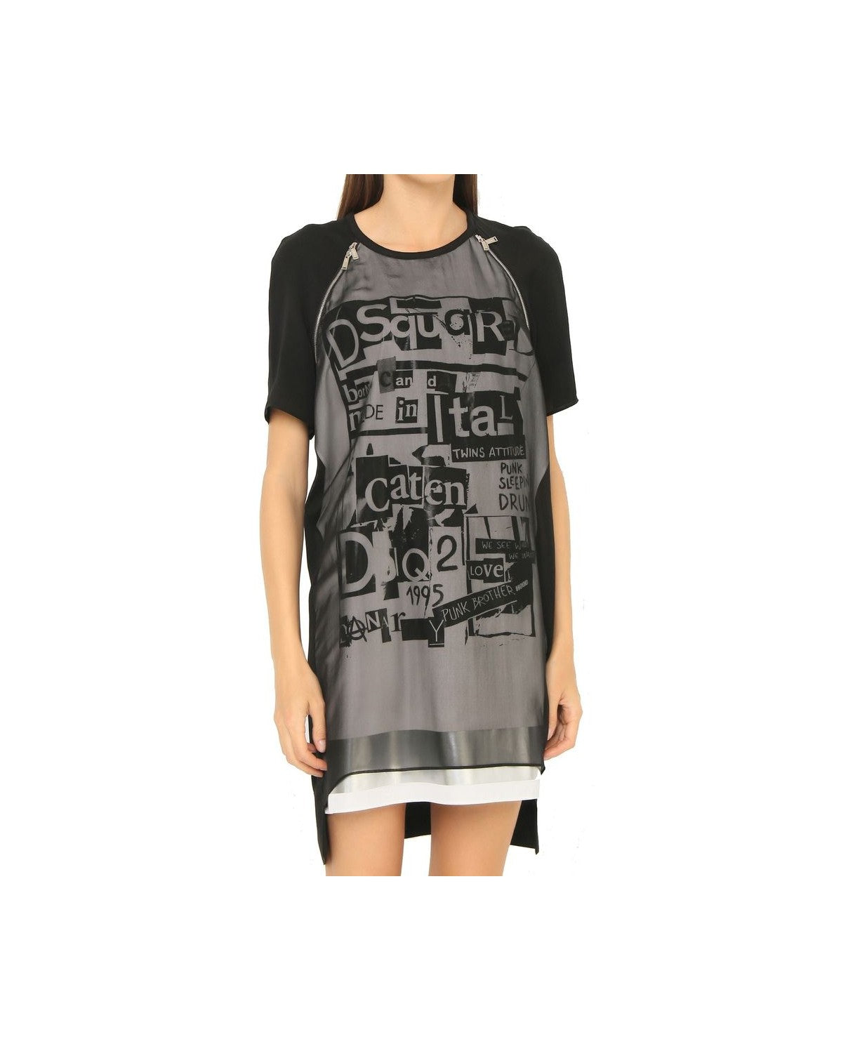 Dsquared² Black Silk Dress Glam Steals