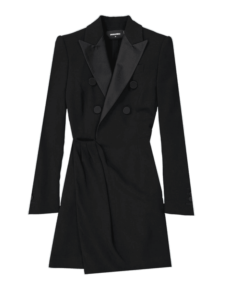 Dsquared² Black Viscose Cocktail Dress Glam Steals