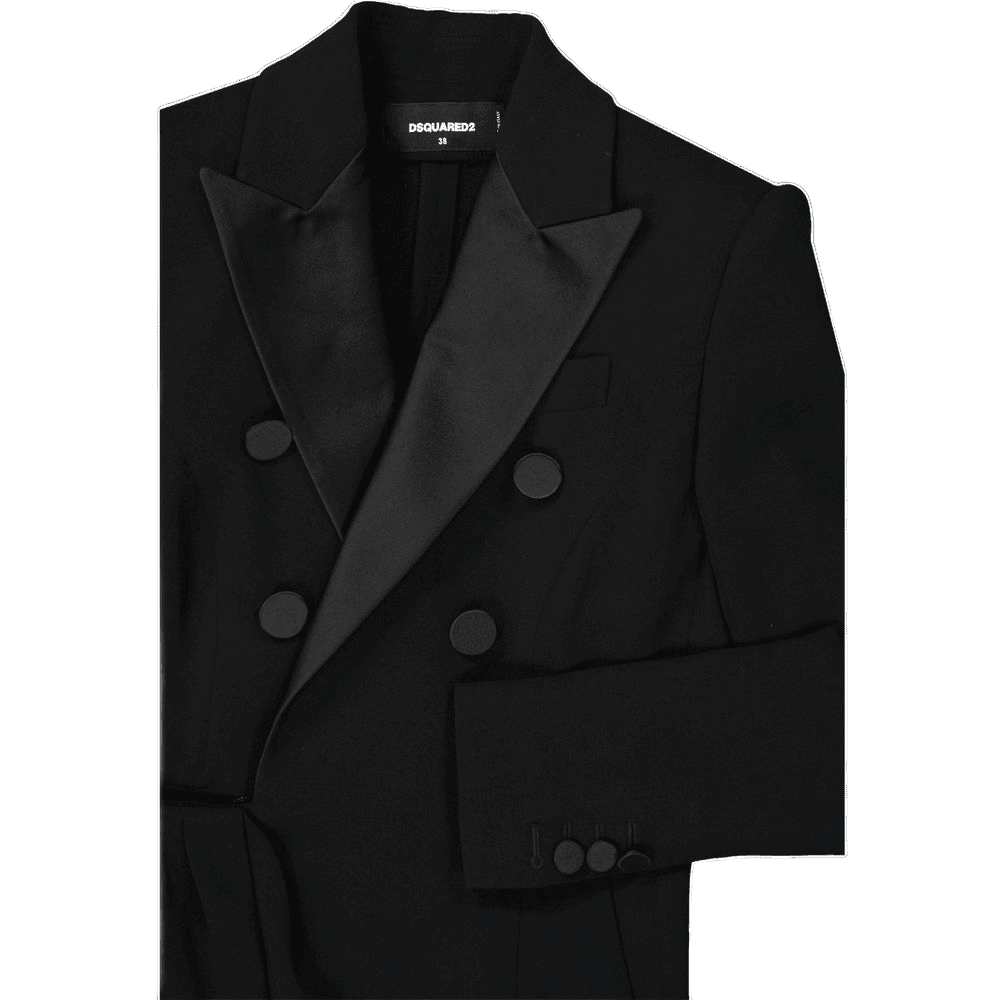 Dsquared² Black Viscose Cocktail Dress Glam Steals