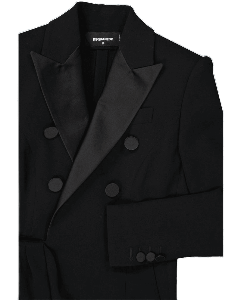 Dsquared² Black Viscose Cocktail Dress Glam Steals