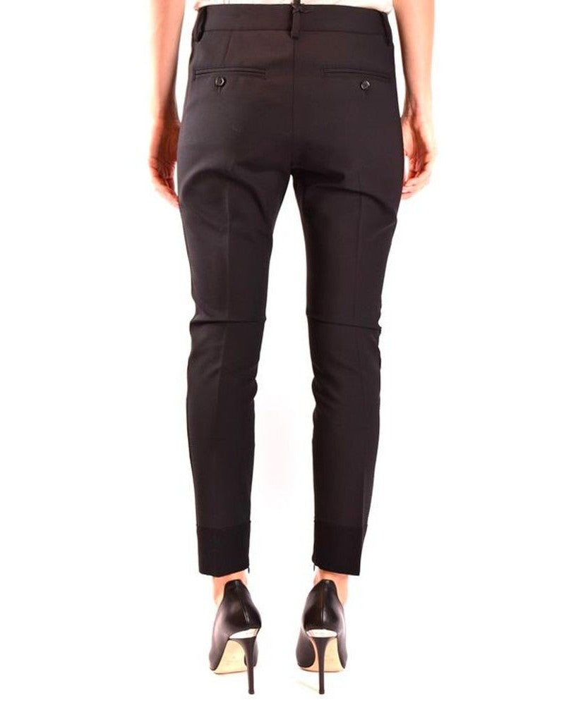 Dsquared² Black Wool Dress Pant Trousers