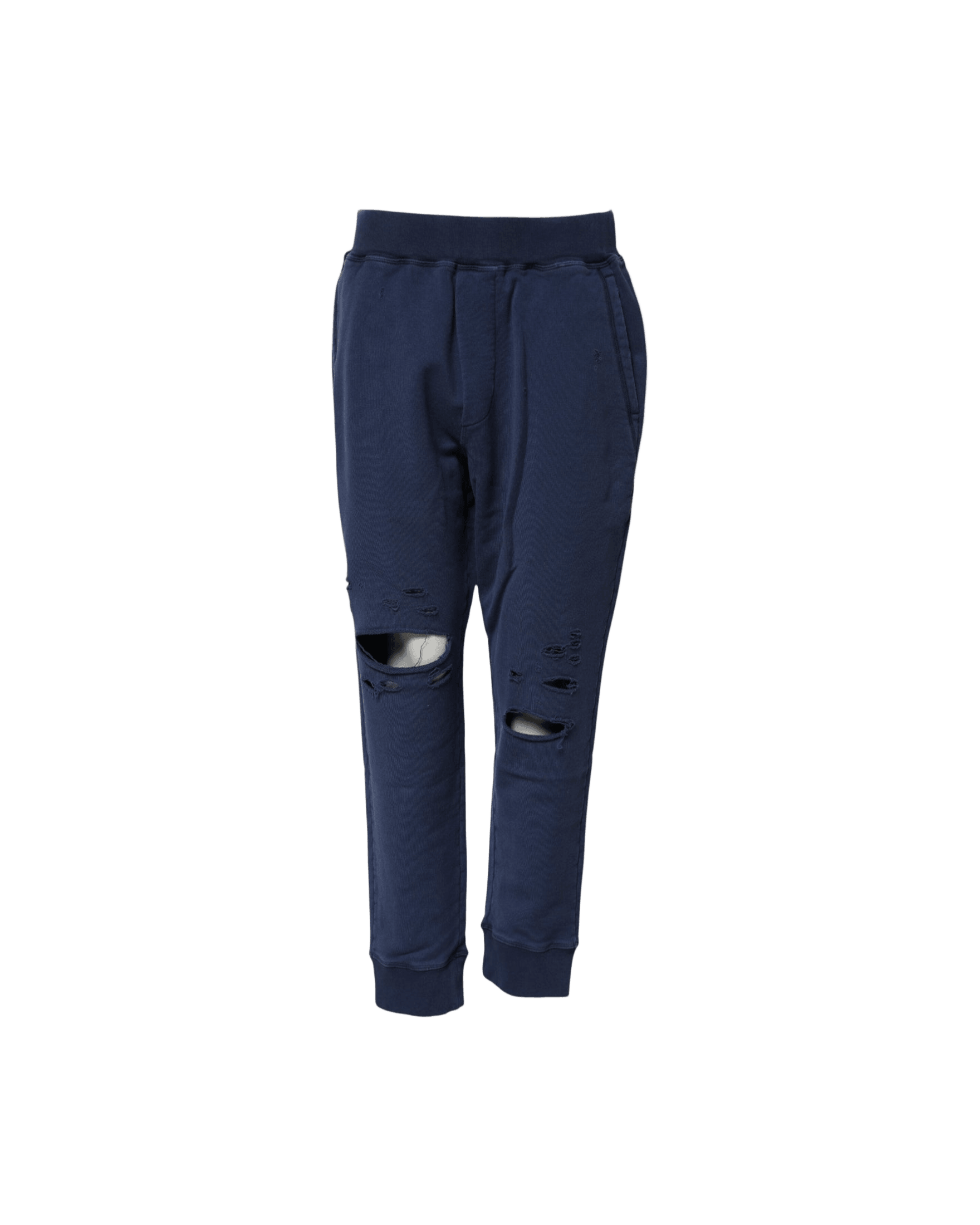 Dsquared² Blue Cotton Mid Waisted Jogger Pant Glam Steals