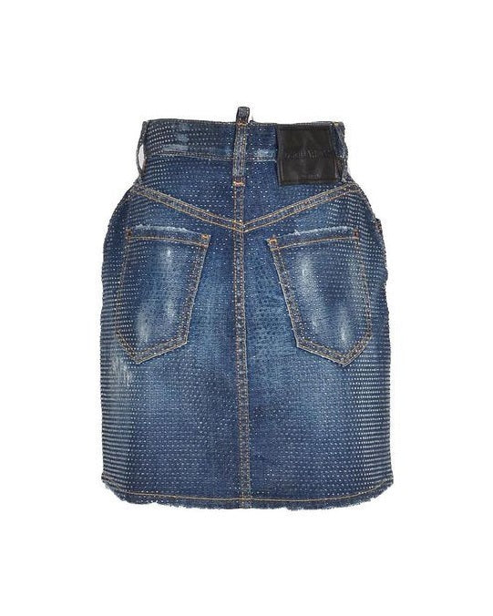 Dsquared² Blue Denim Skirt Glam Steals