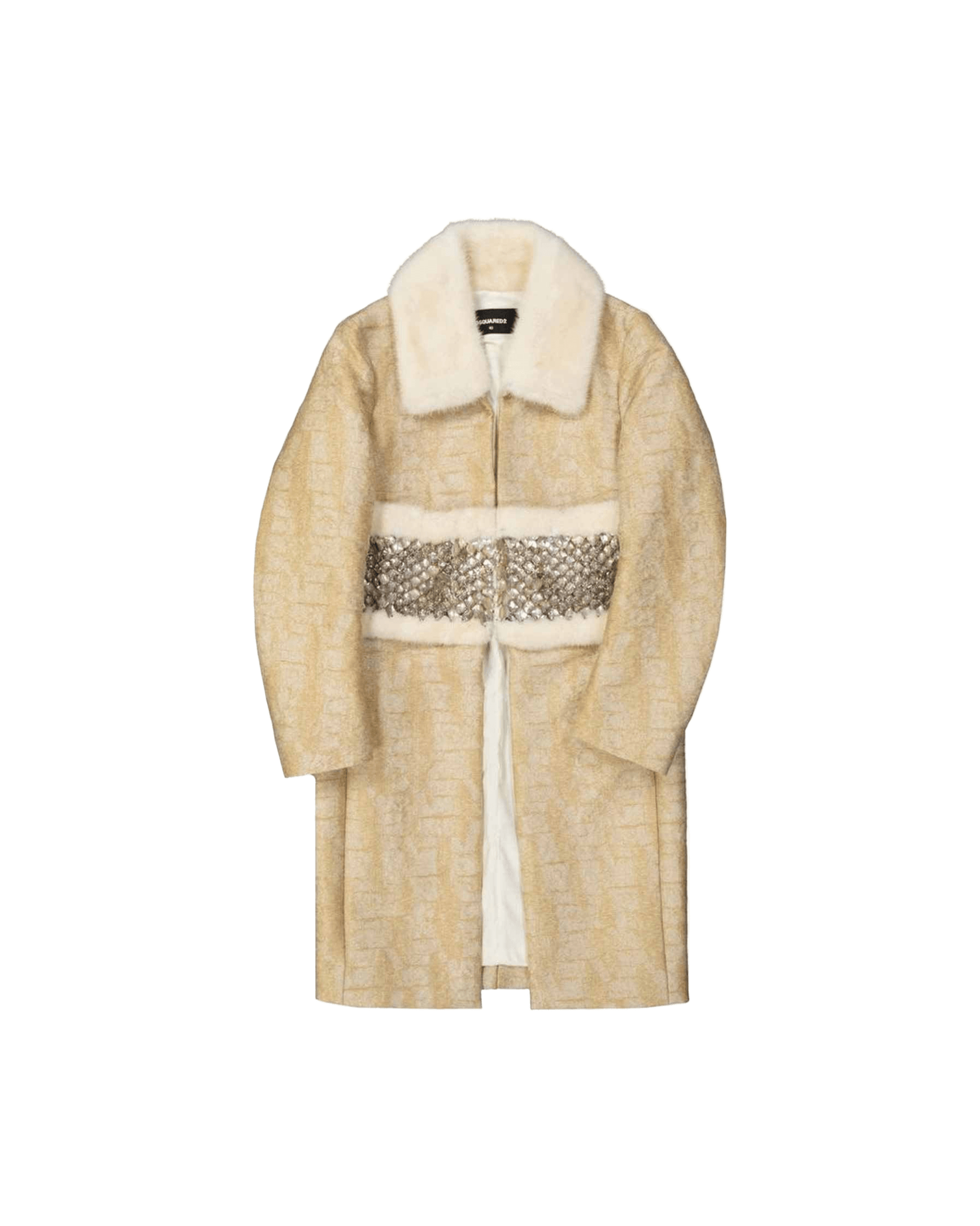 Dsquared² Crystal Embellished Coat Glam Steals