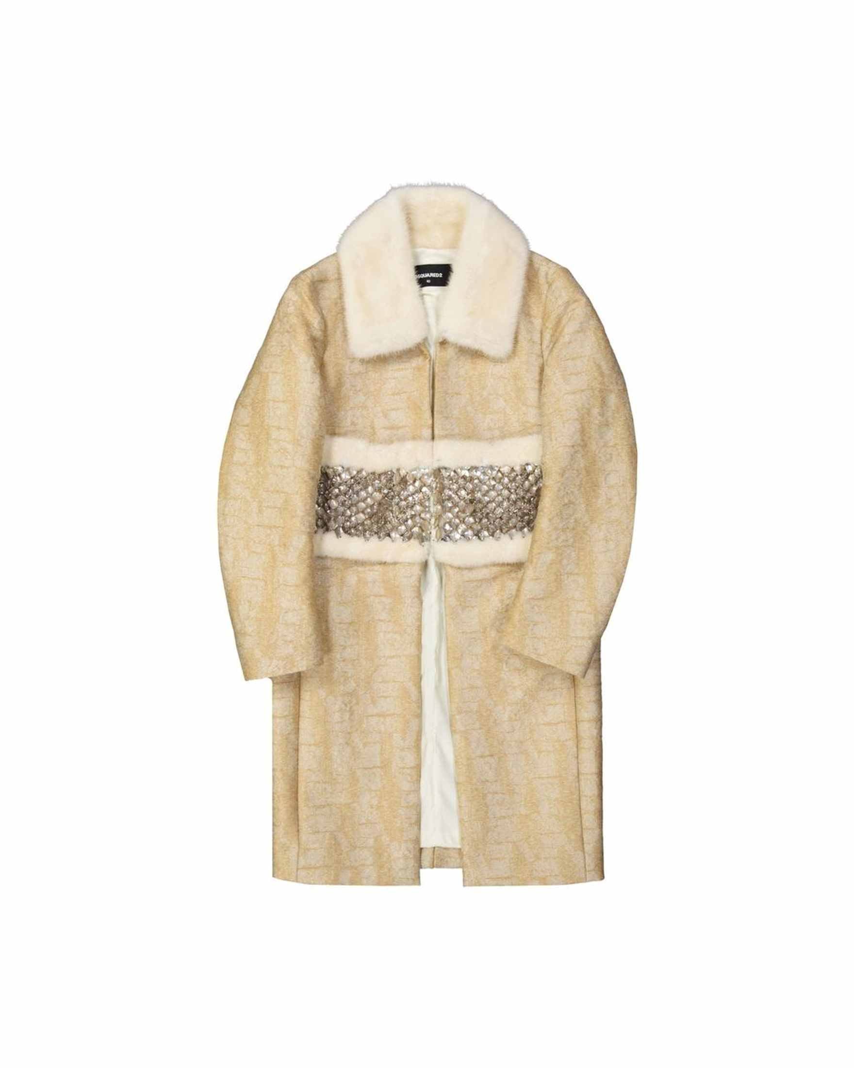 Dsquared² Crystal Embellished Coat Glam Steals