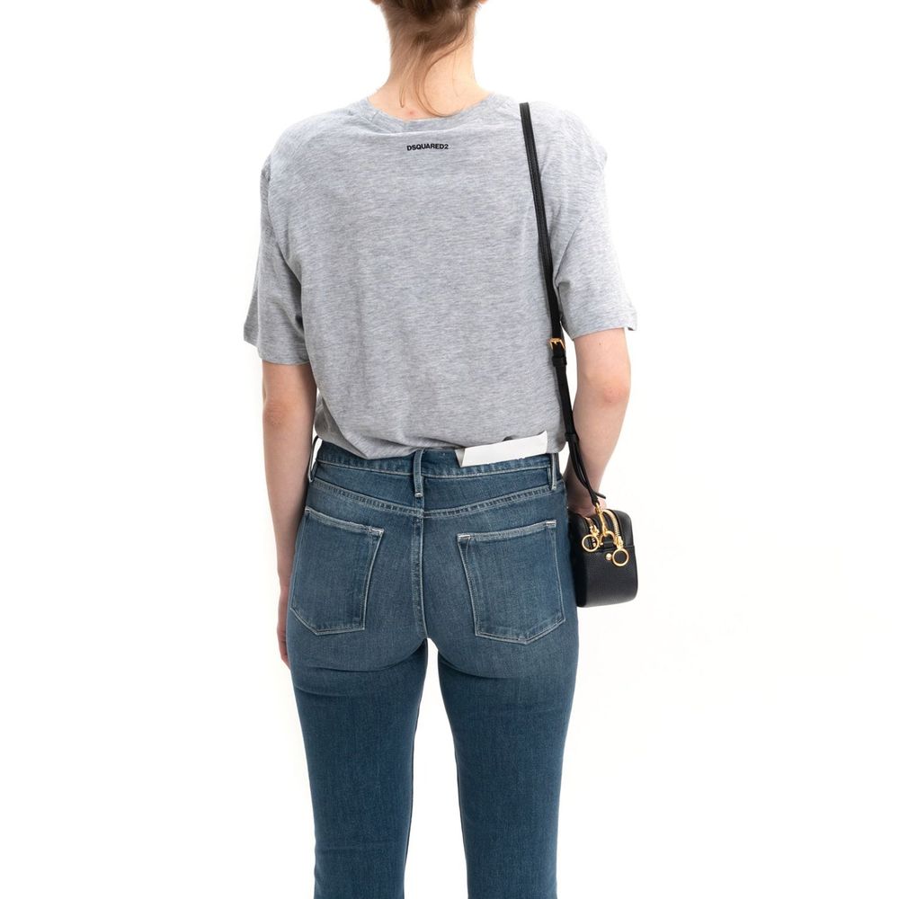 Dsquared² Gray Cotton T-shirt Glam Steals