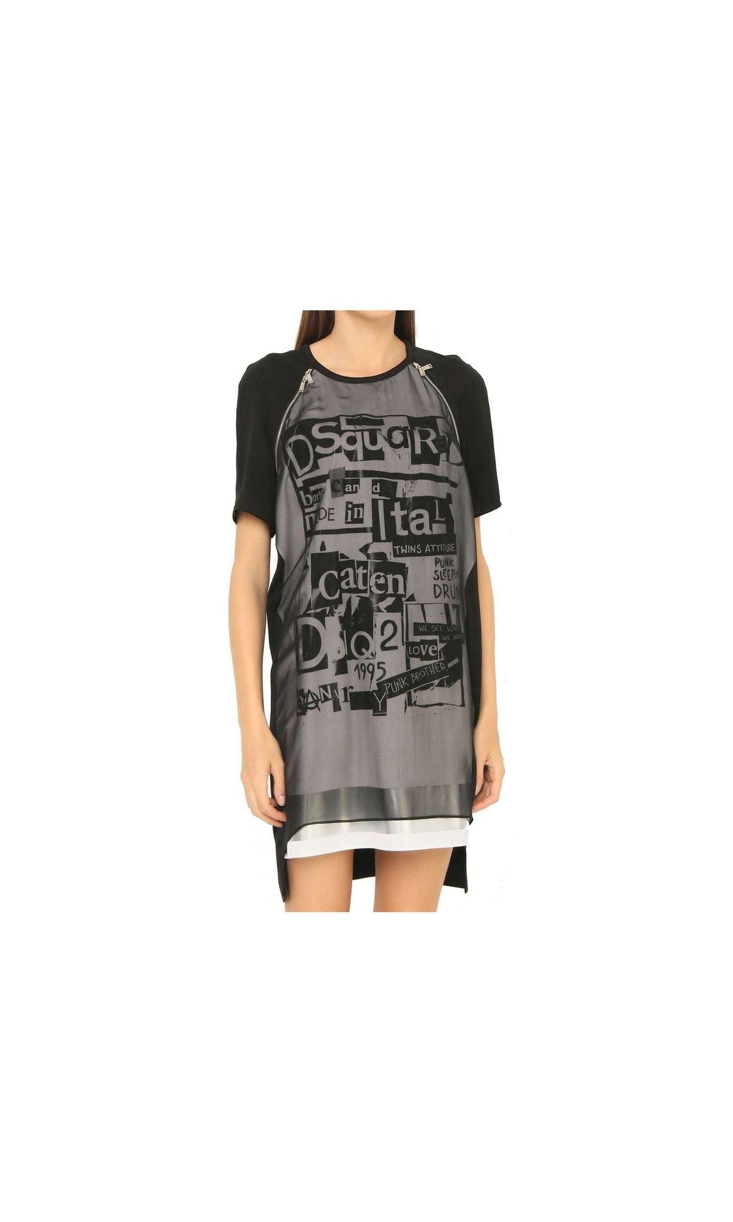 Dsquared² Silk Printed Mini Dress Glam Steals