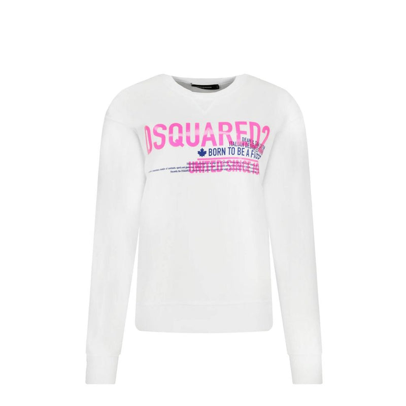 Dsquared² White Cotton Sweatshirt Glam Steals