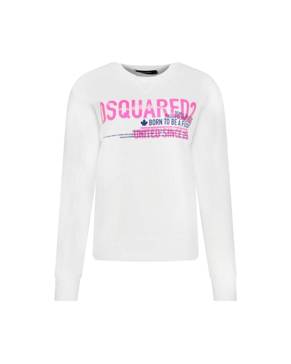 Dsquared² White Cotton Sweatshirt Sweatshirts