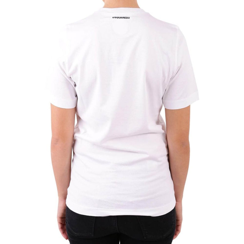 Dsquared² White Cotton T-shirt Glam Steals