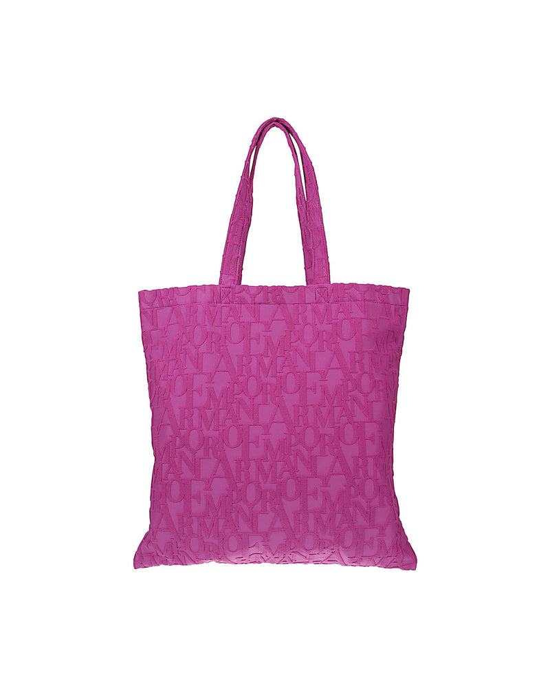 Emporio Armani Beachwear Shopper in Bold 3d Asv Logo Fabric Glam Steals