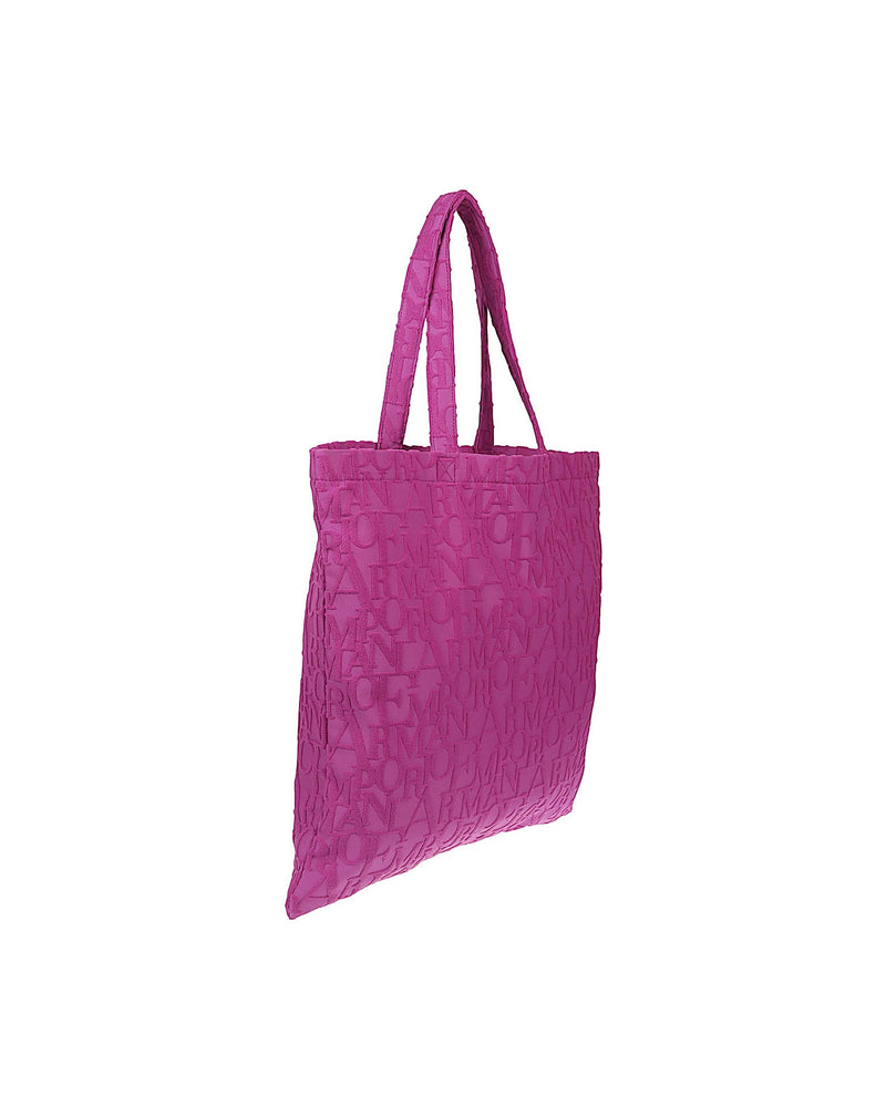 Emporio Armani Beachwear Shopper in Bold 3d Asv Logo Fabric Glam Steals