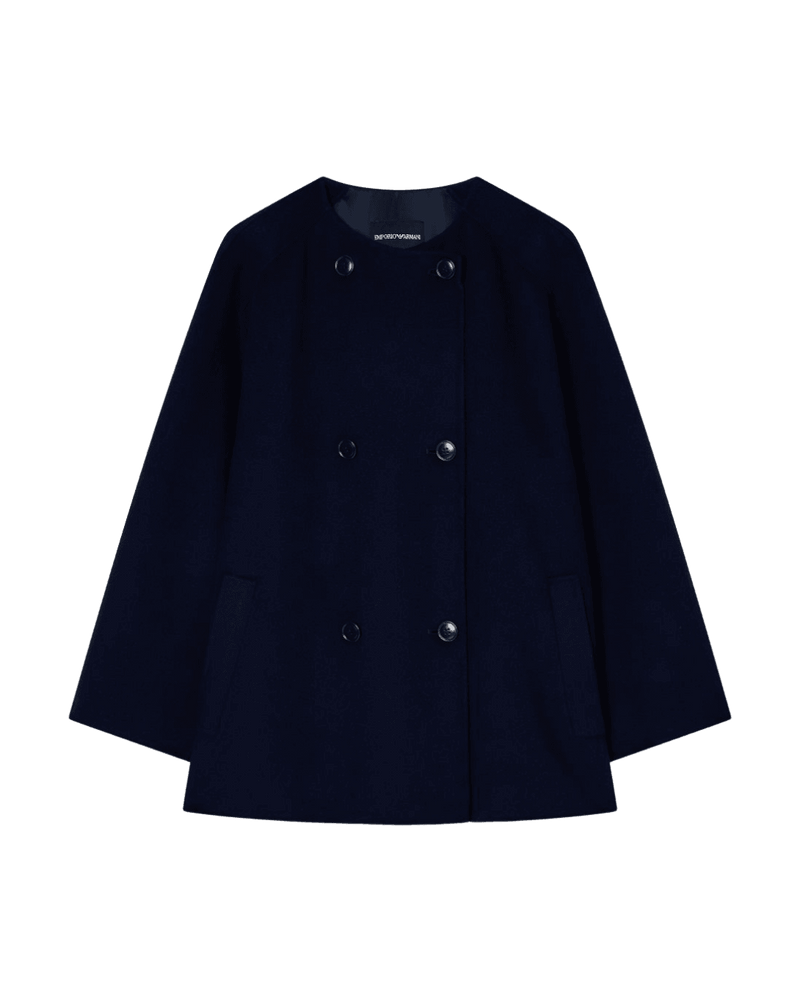 Emporio Armani Blue Coat Glam Steals