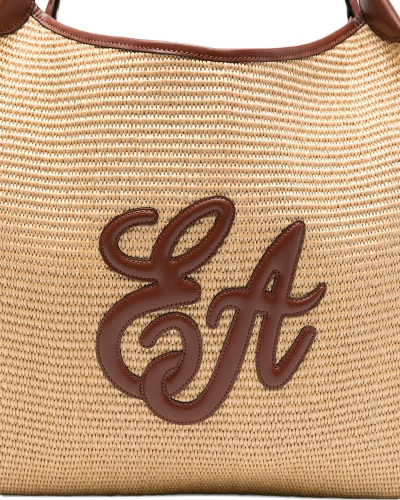 Emporio Armani Brown Leather Bag Shopper