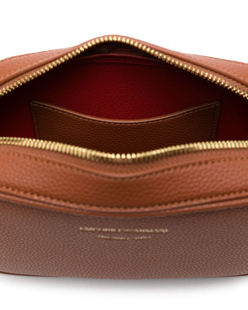 Emporio Armani Brown Leather Bag Glam Steals