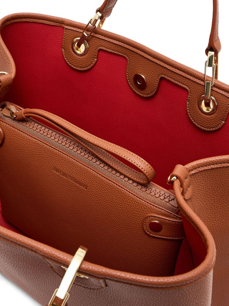 Emporio Armani Brown Leather Bag Glam Steals