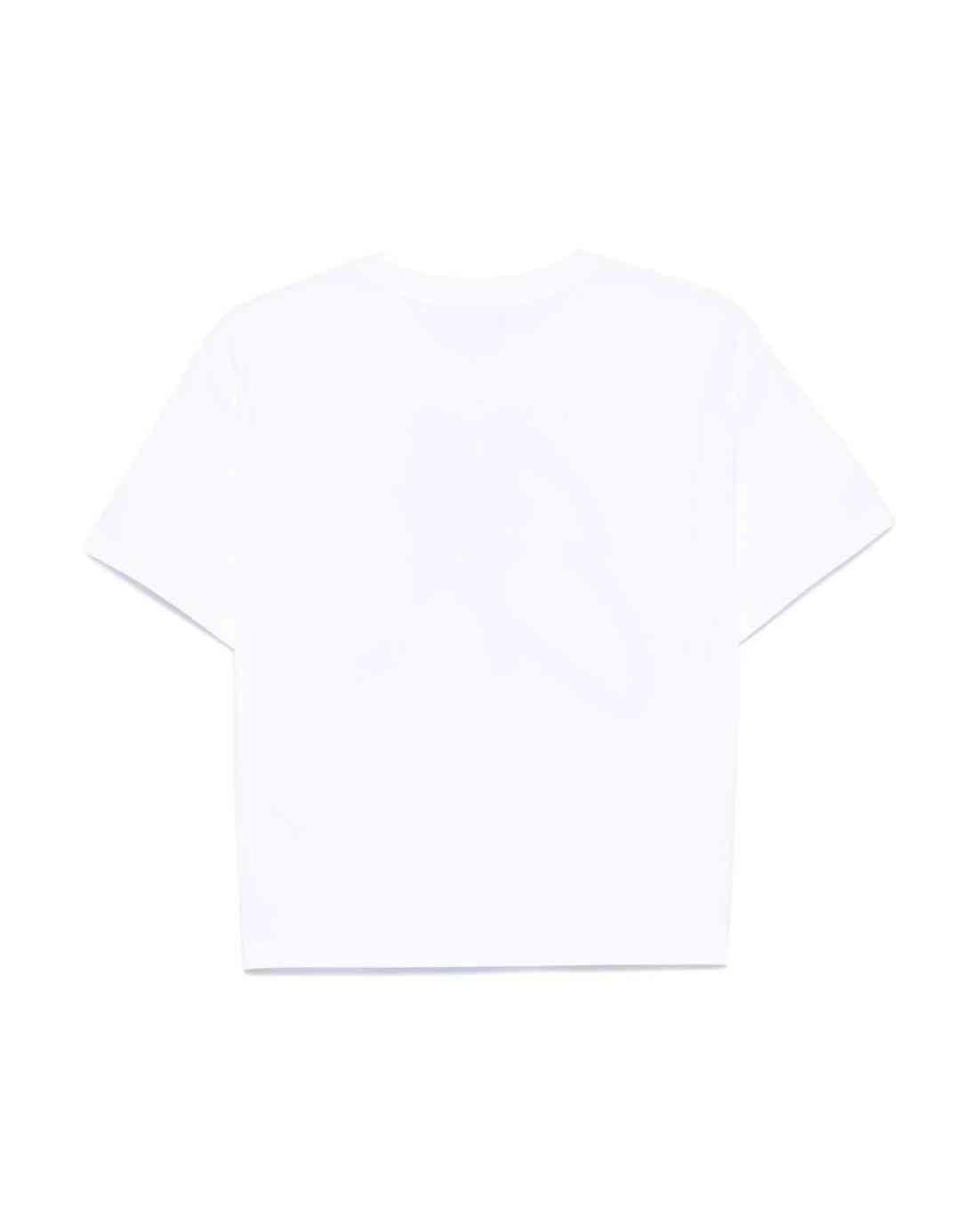 Emporio Armani Cotton Jersey T-shirt with Maxi Lurex Logo Glam Steals