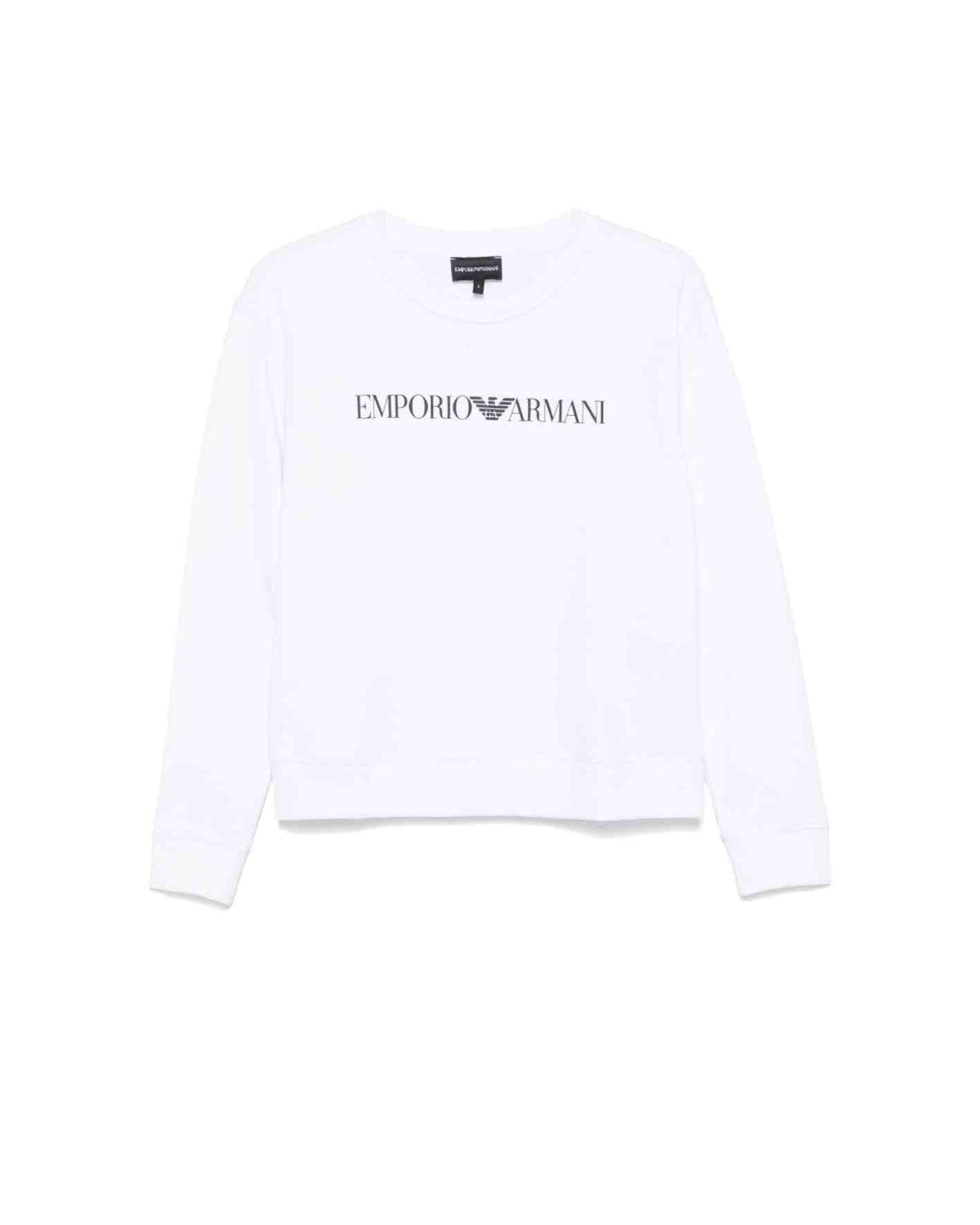 Emporio Armani Cotton Logo Print Organic Sweat-shirt