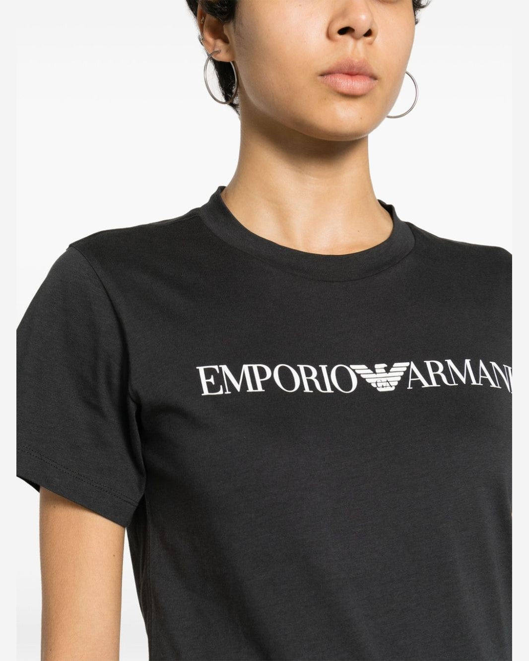Emporio Armani Cotton Logo Print T-shirt Glam Steals