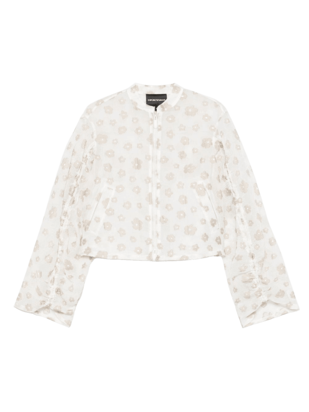 Emporio Armani Fil Coupé Fabric Blouson with All Over Floral Motif Glam Steals