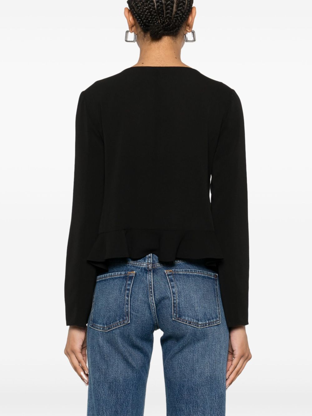 Emporio Armani Fluid Ruffled Shirt Jacket Glam Steals