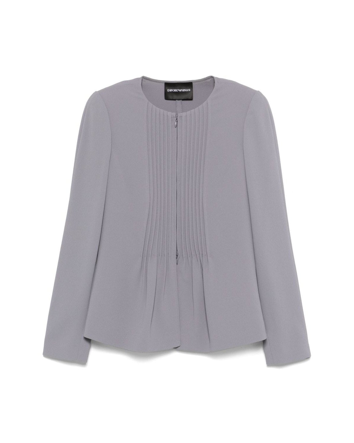 Emporio Armani Jacket in Fluid Woven Fabric with Pleats Glam Steals