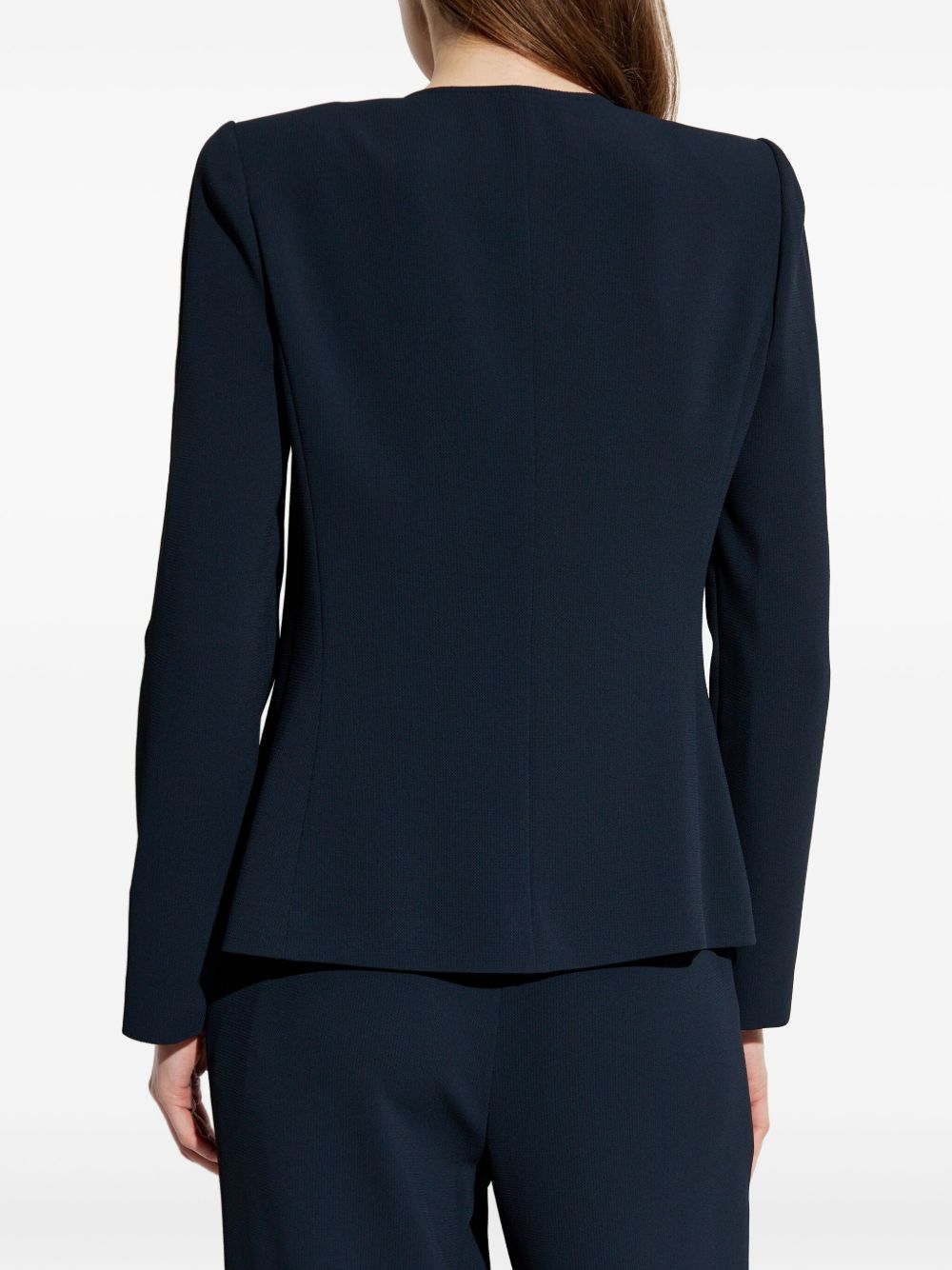 Emporio Armani Jacket in Fluid Woven Fabric with Pleats Glam Steals