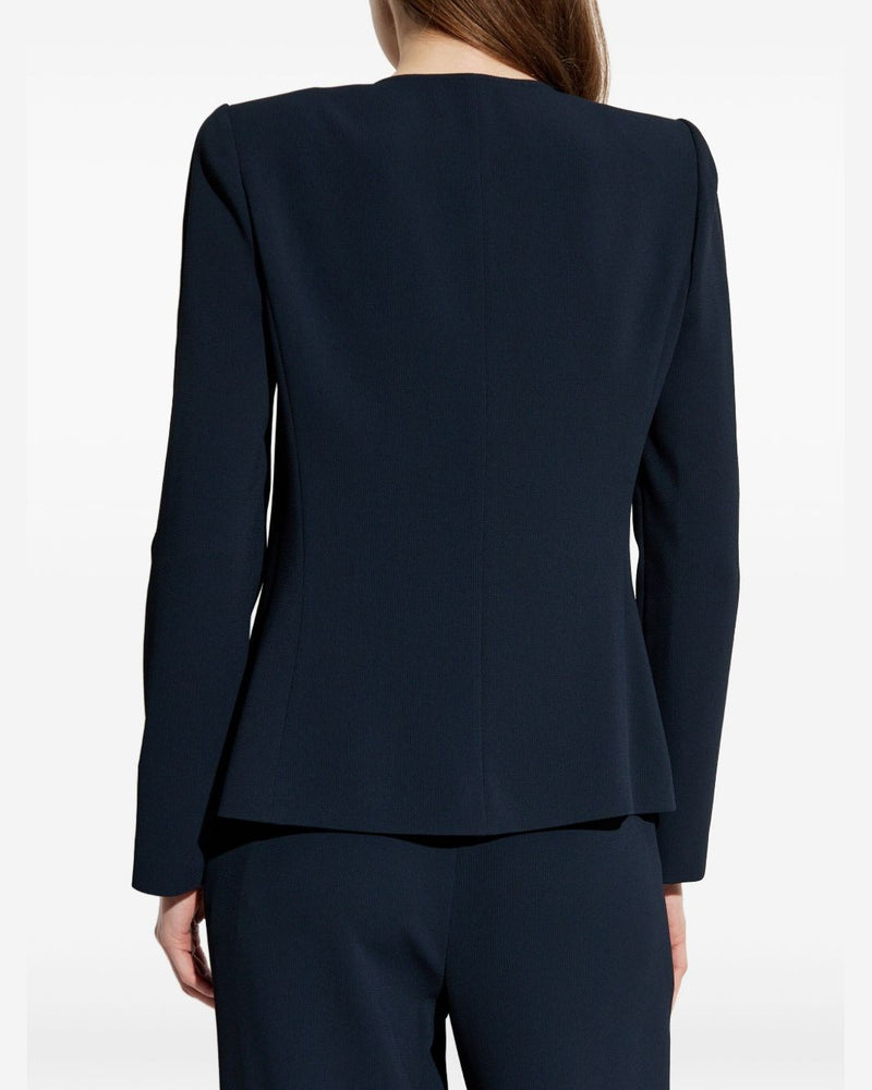 Emporio Armani Jacket in Fluid Woven Fabric with Pleats Glam Steals