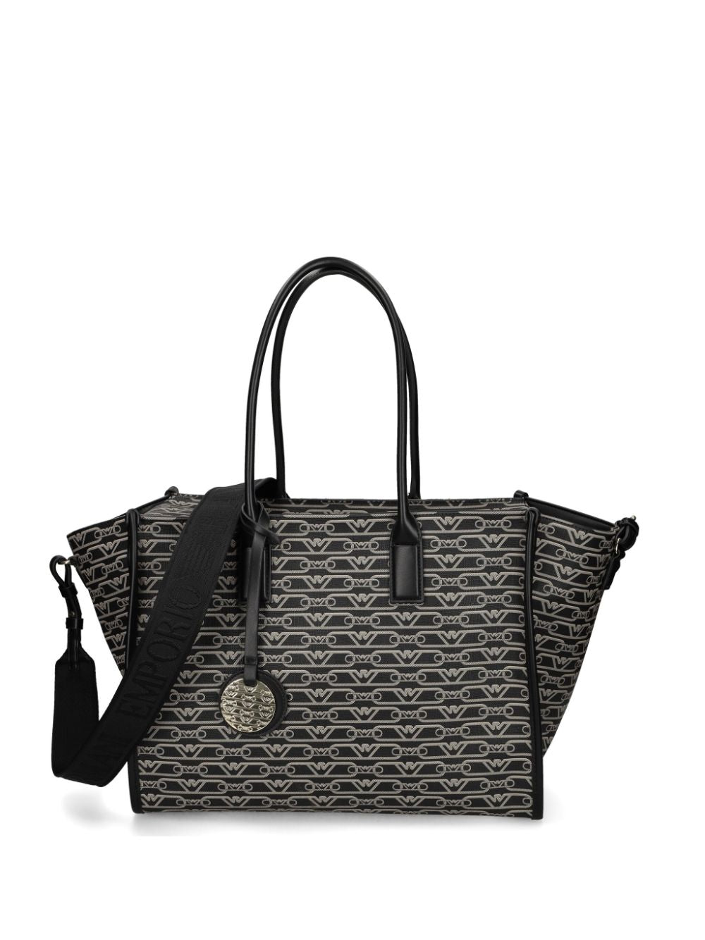Emporio Armani Jacquard Logo Motif Tote Bag Glam Steals