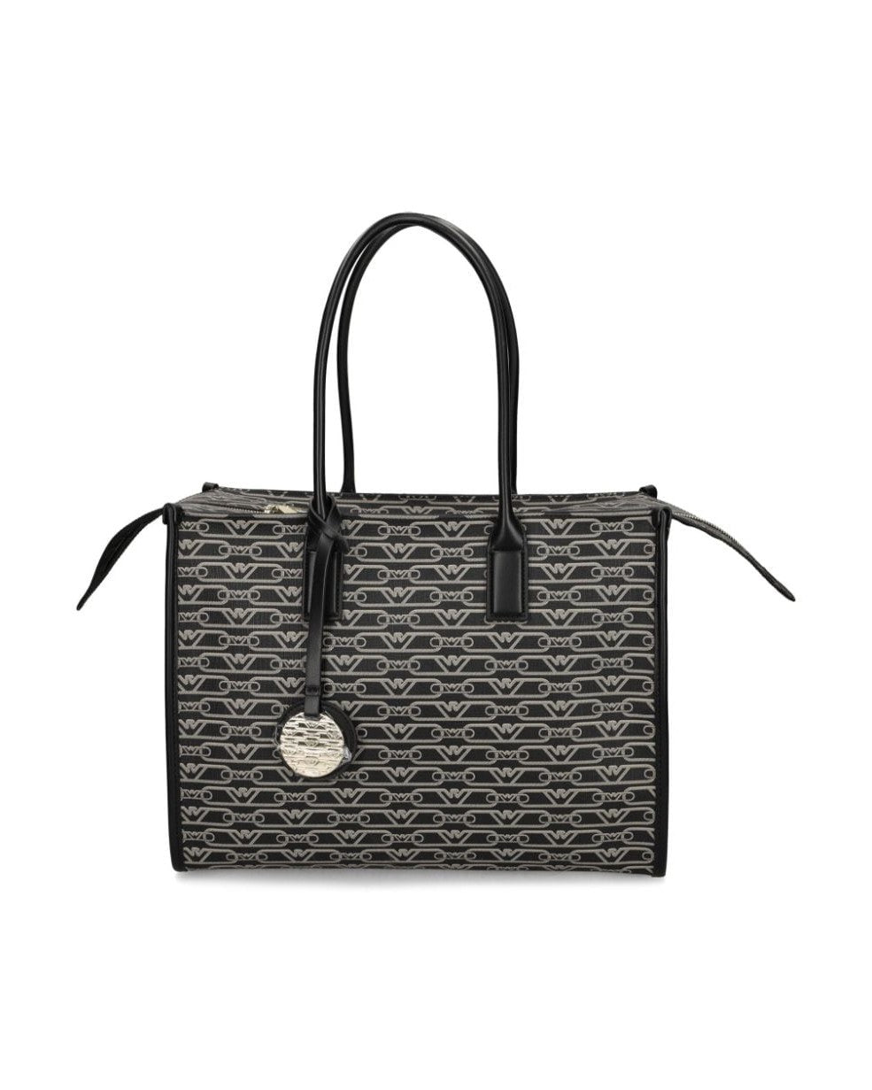 Emporio Armani Jacquard Logo Motif Tote Bag Glam Steals