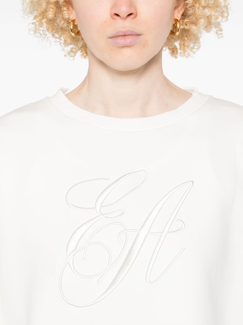 Emporio Armani Jersey Double Sweat-shirt with Ea Logo Embroidery Glam Steals
