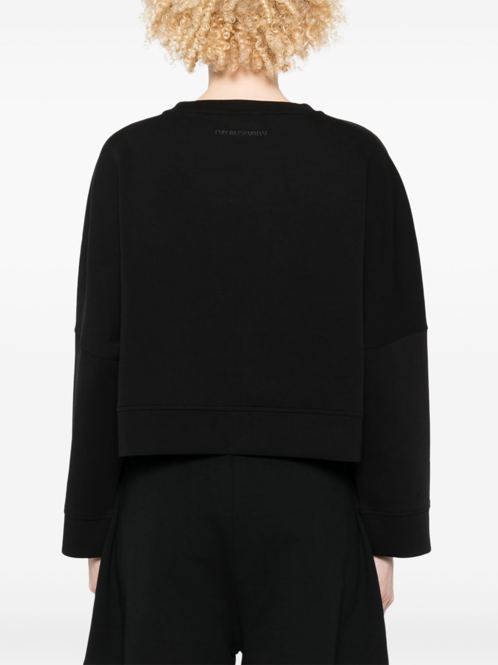 Emporio Armani Jersey Double Sweat-shirt with Logo Embroidery Glam Steals