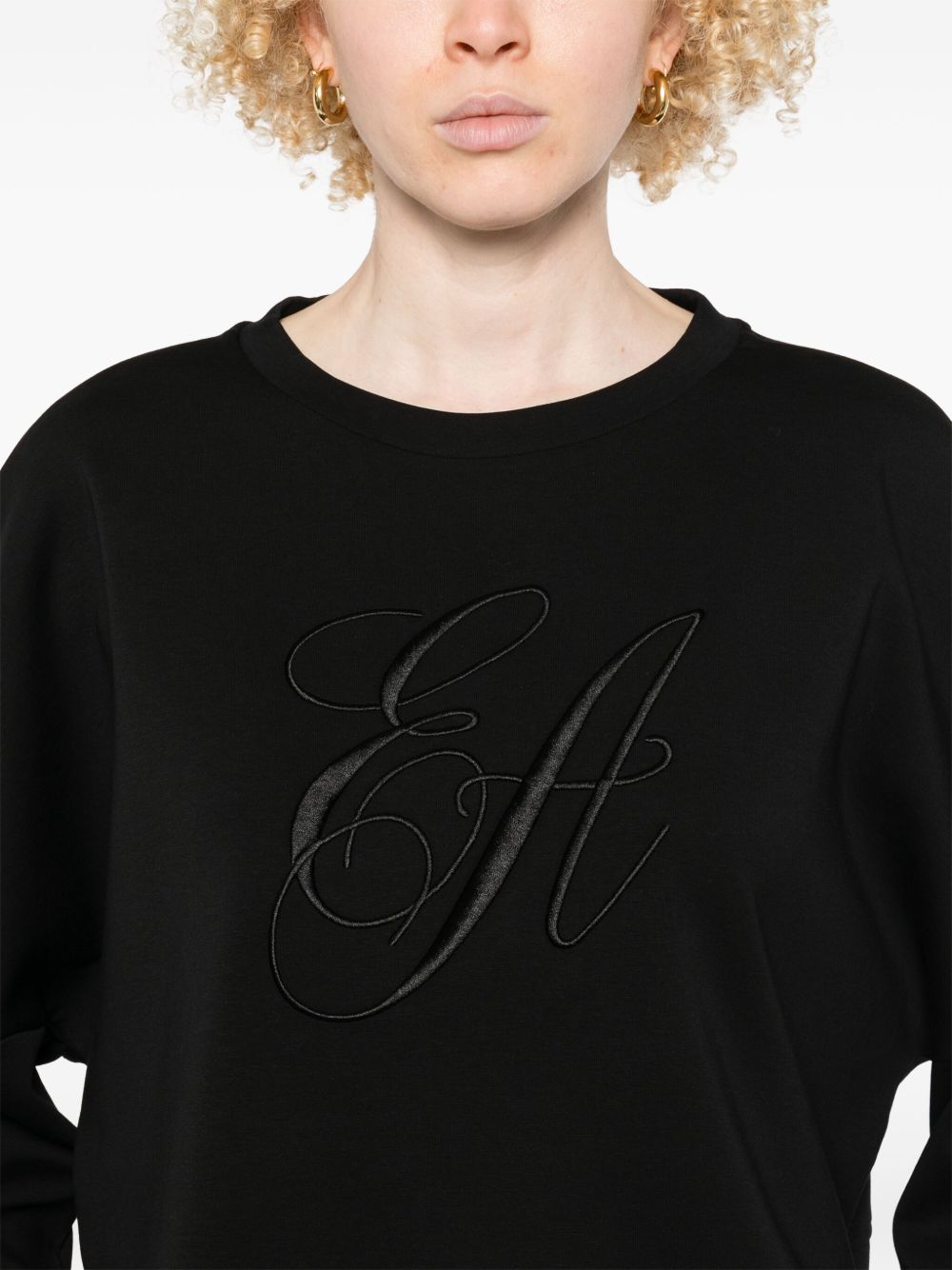 Emporio Armani Jersey Double Sweat-shirt with Logo Embroidery Glam Steals