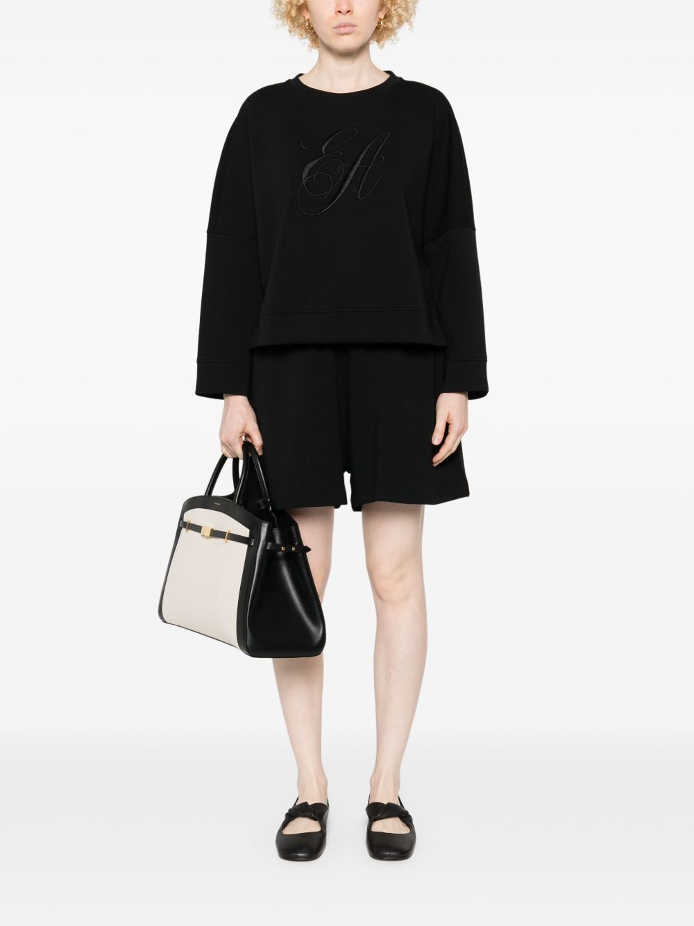 Emporio Armani Jersey Double Sweat-shirt with Logo Embroidery Glam Steals