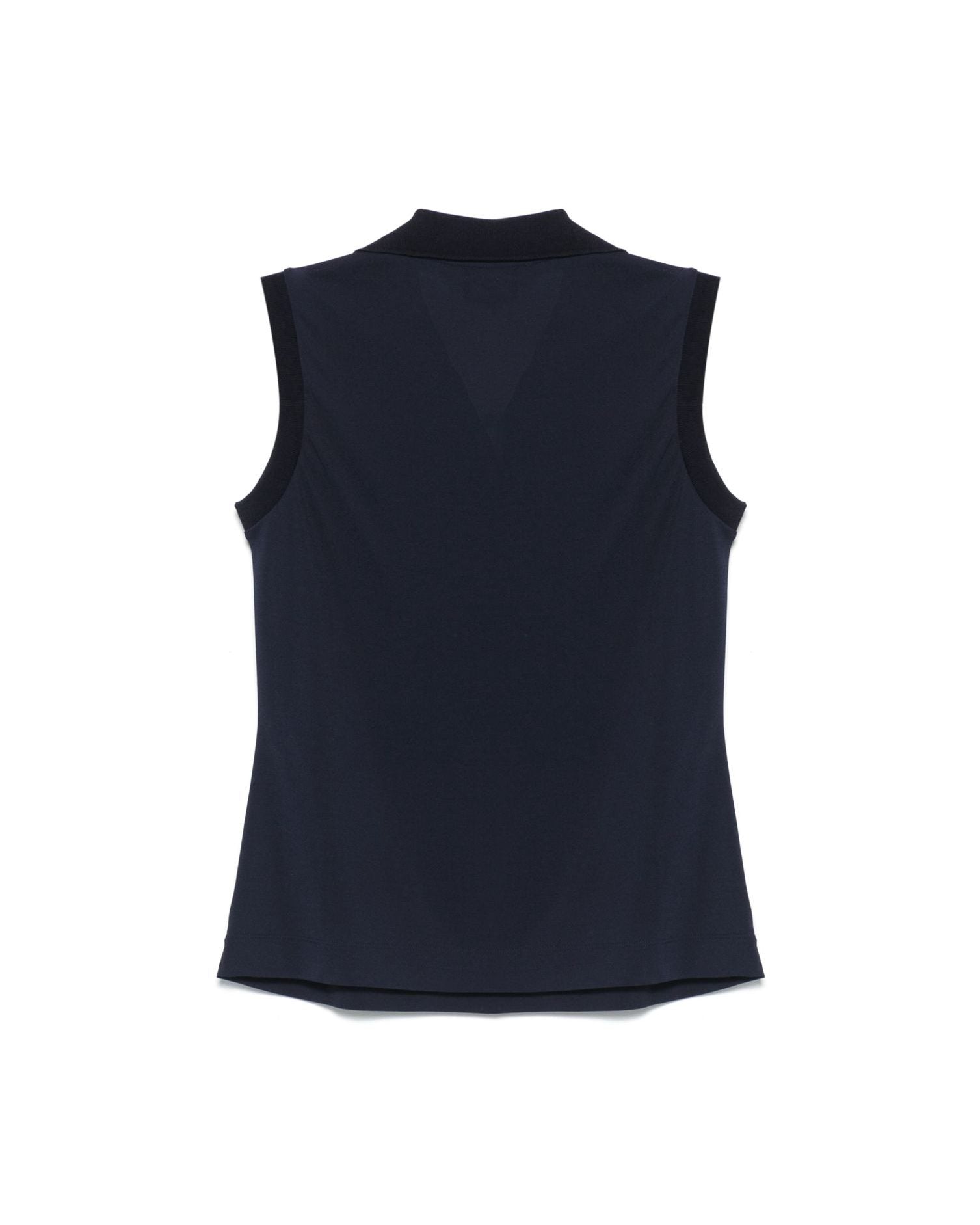 Emporio Armani Jersey Icon Micro Piquet Crepe Top Glam Steals