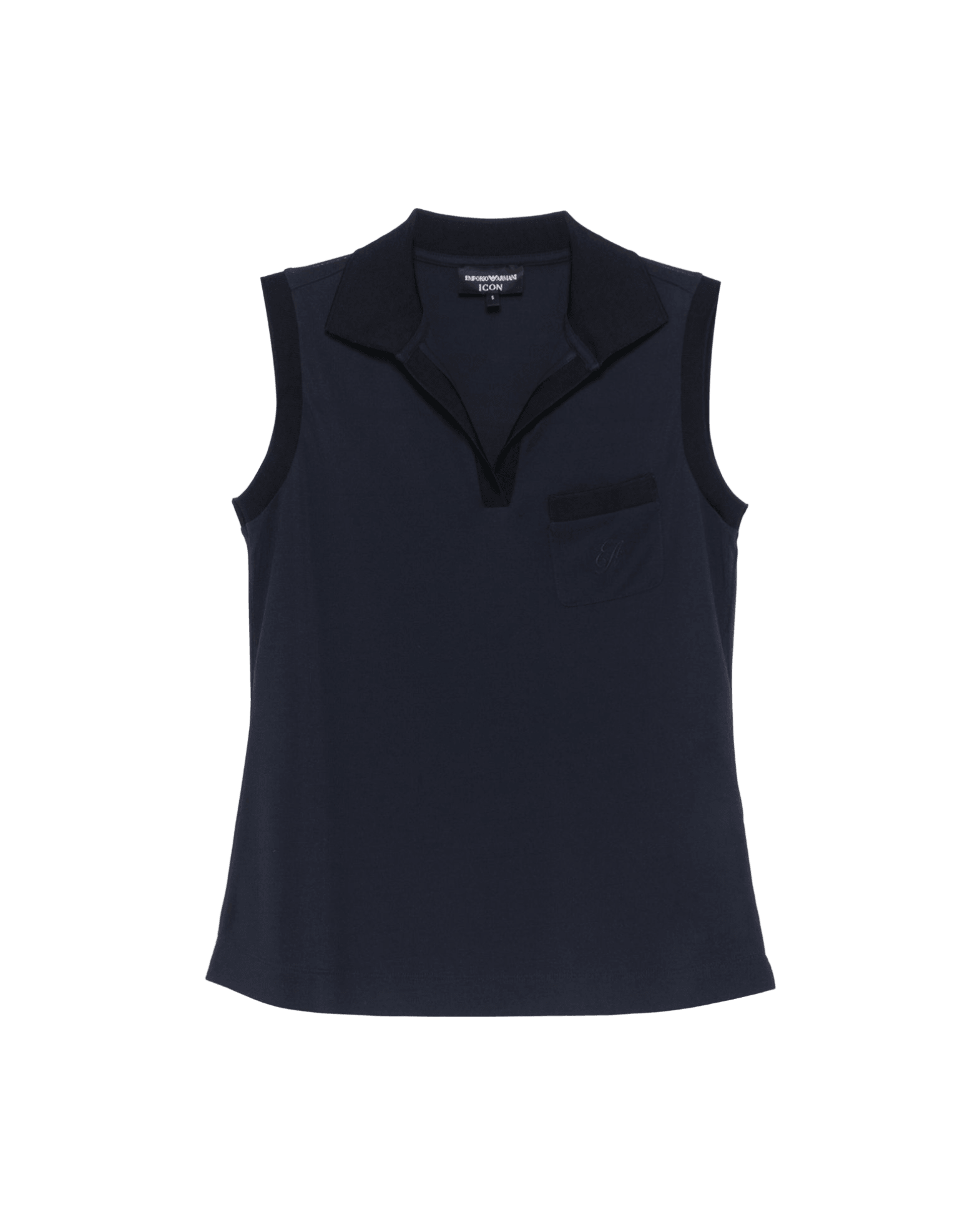Emporio Armani Jersey Icon Micro Piquet Crepe Top Glam Steals