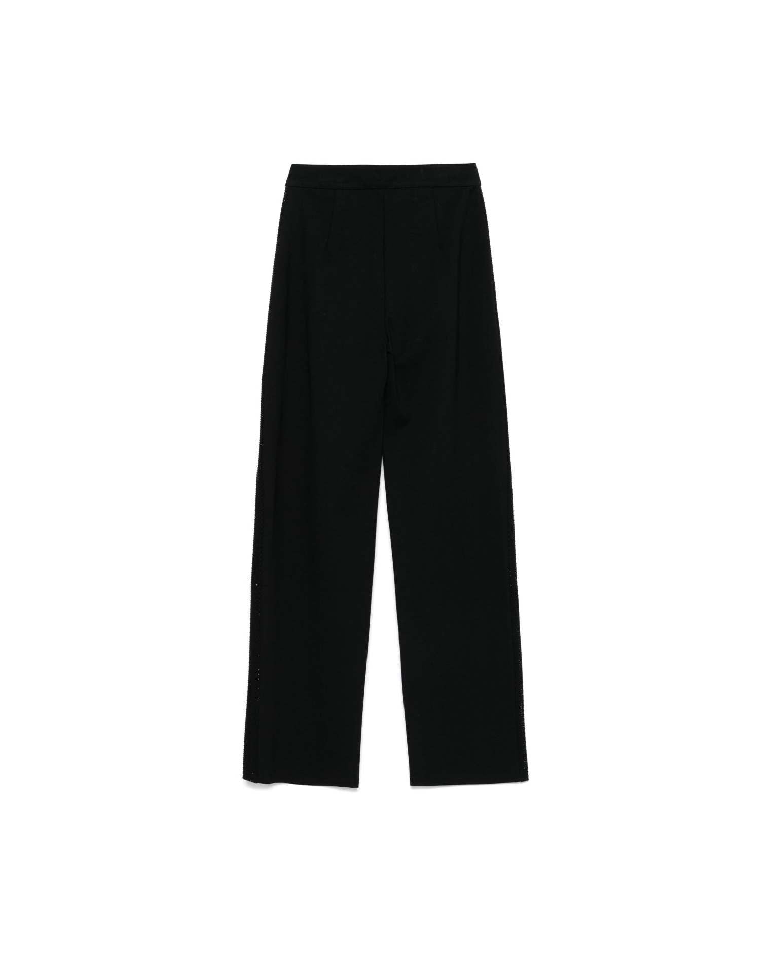 Emporio Armani Jersey Trouser with Bands and Micro Studs Glam Steals