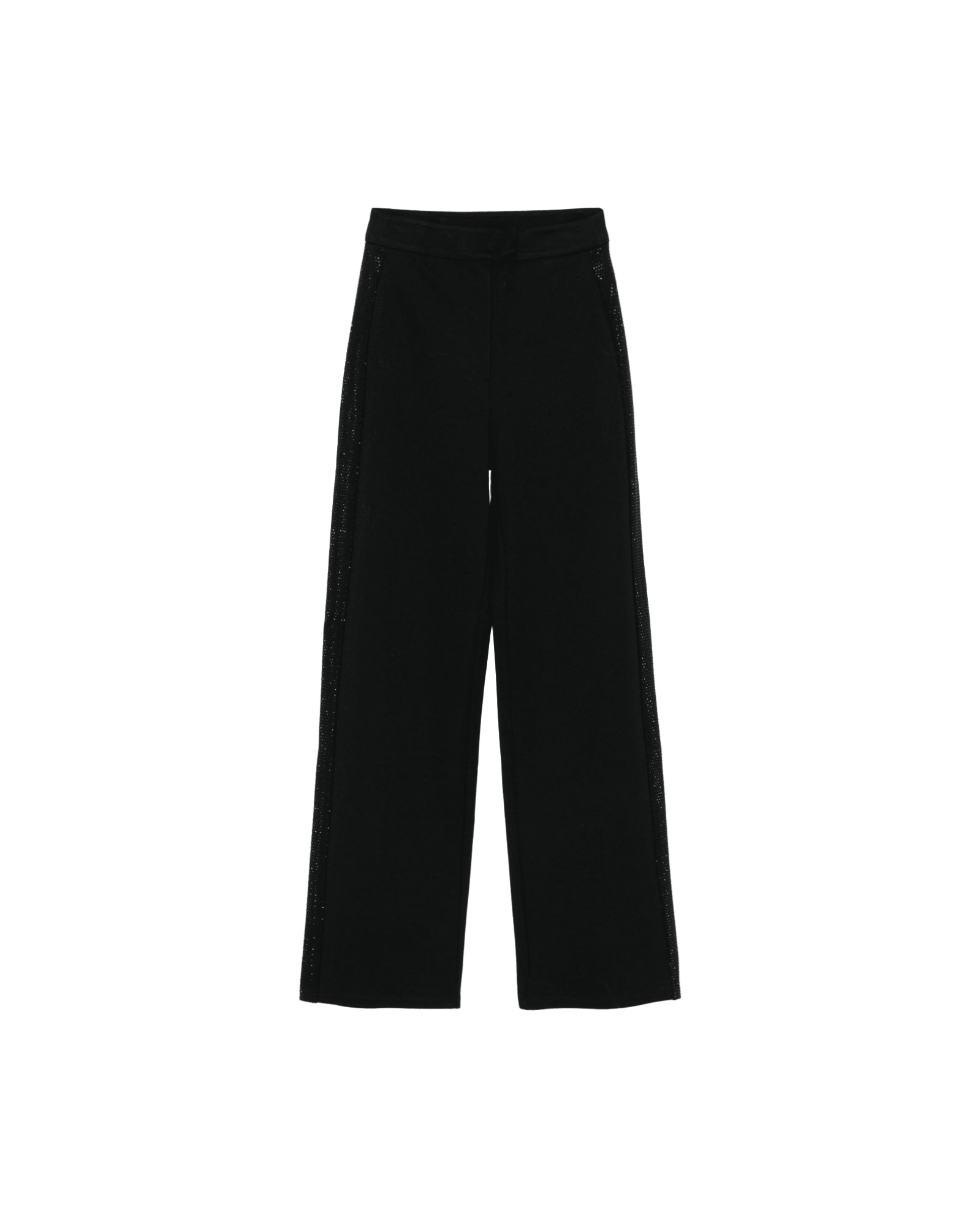 Emporio Armani Jersey Trouser with Bands and Micro Studs Glam Steals