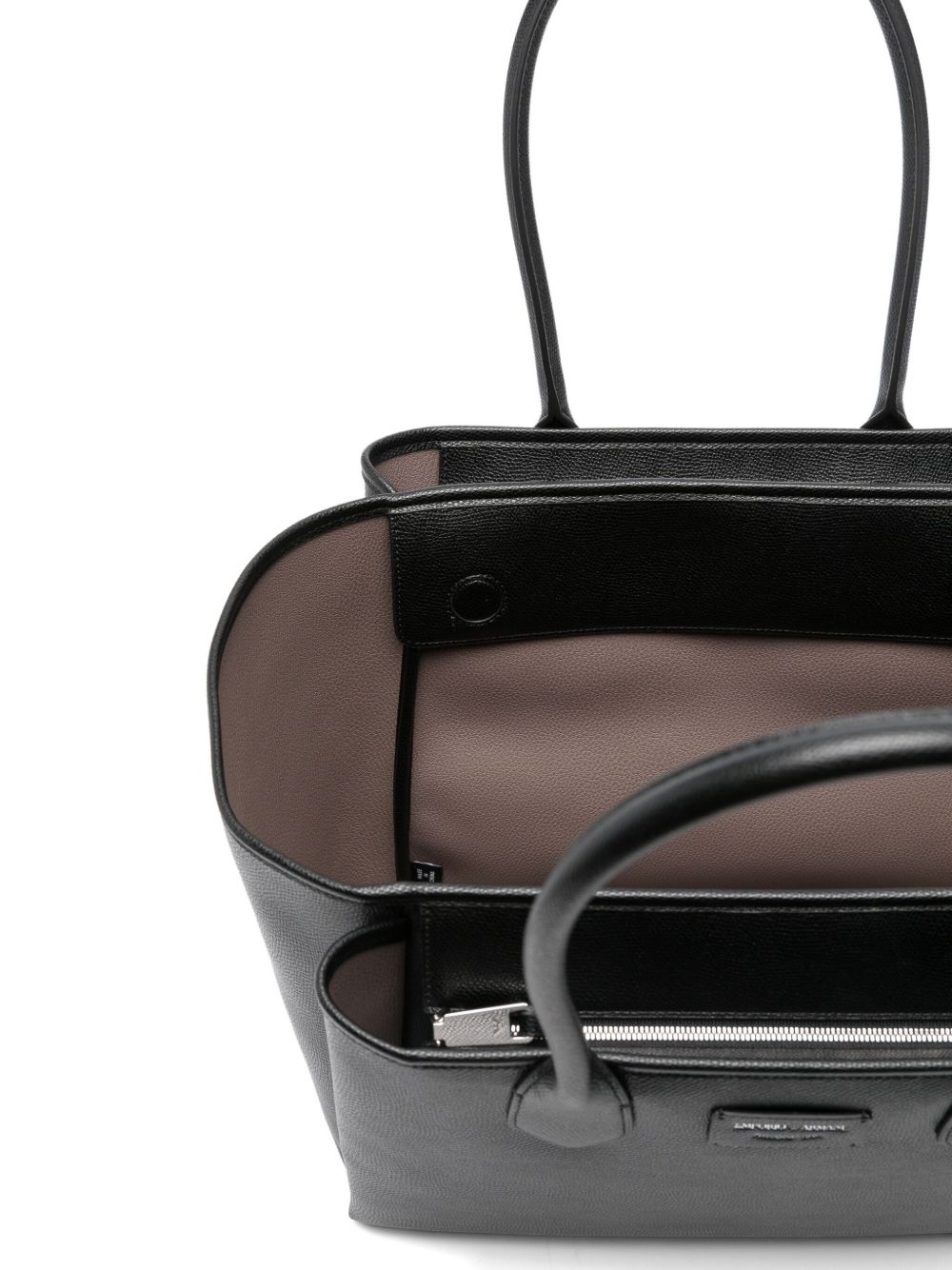 Emporio Armani Large Shopper with Palmellato Finish Glam Steals