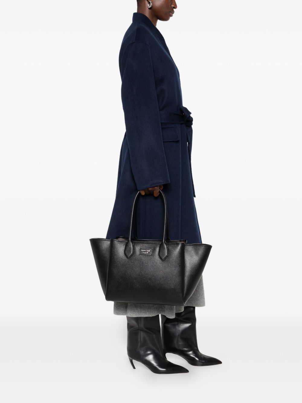 Emporio Armani Large Shopper with Palmellato Finish Glam Steals