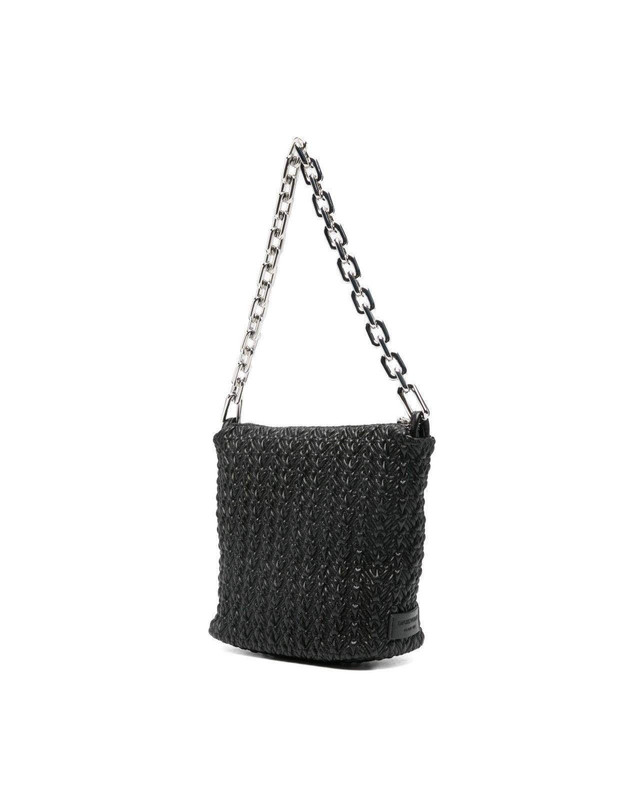 Emporio Armani Leather Small Hobo Bag in Embossed Glam Steals