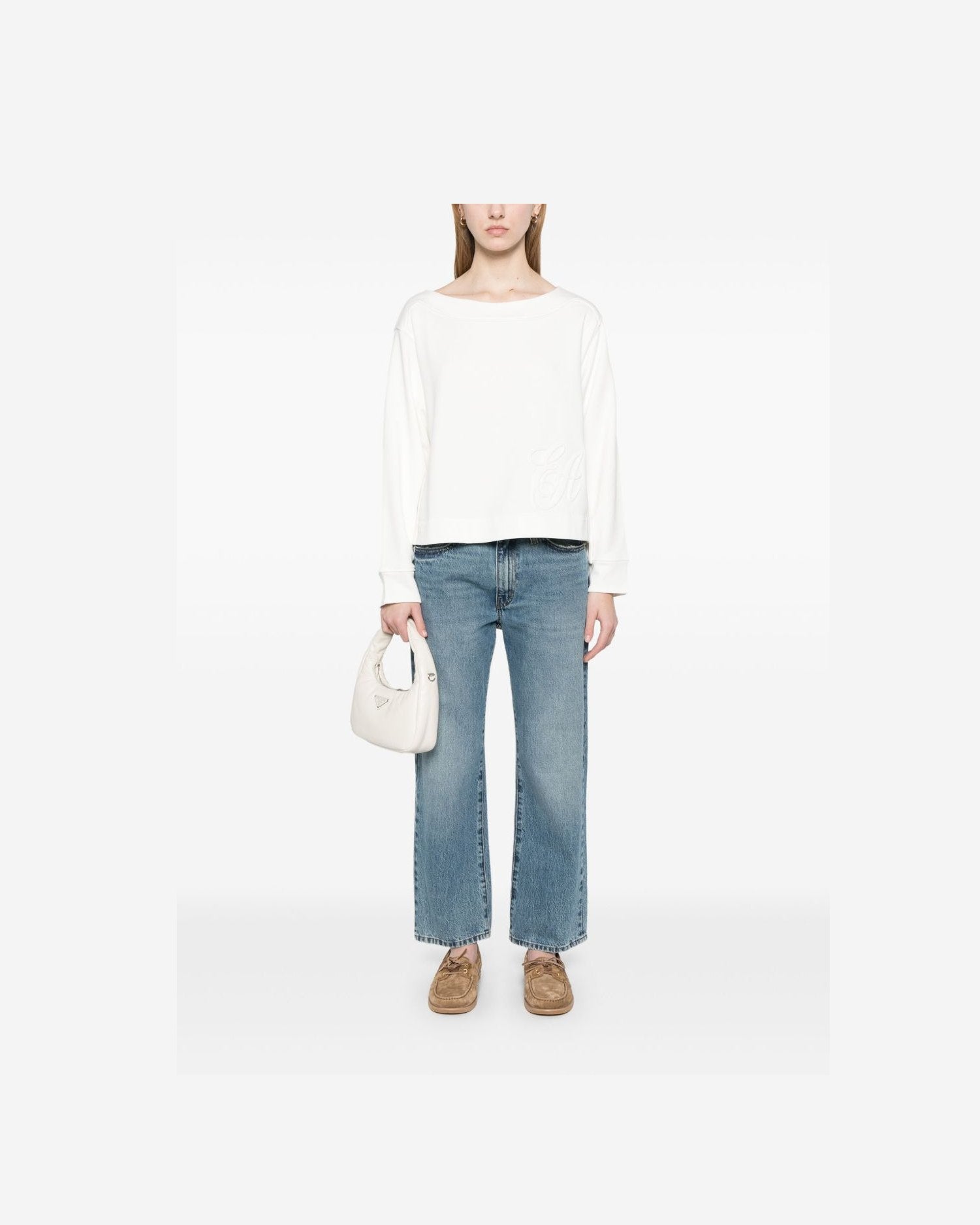 Emporio Armani Logo Embroidered Sweat-shirt Glam Steals