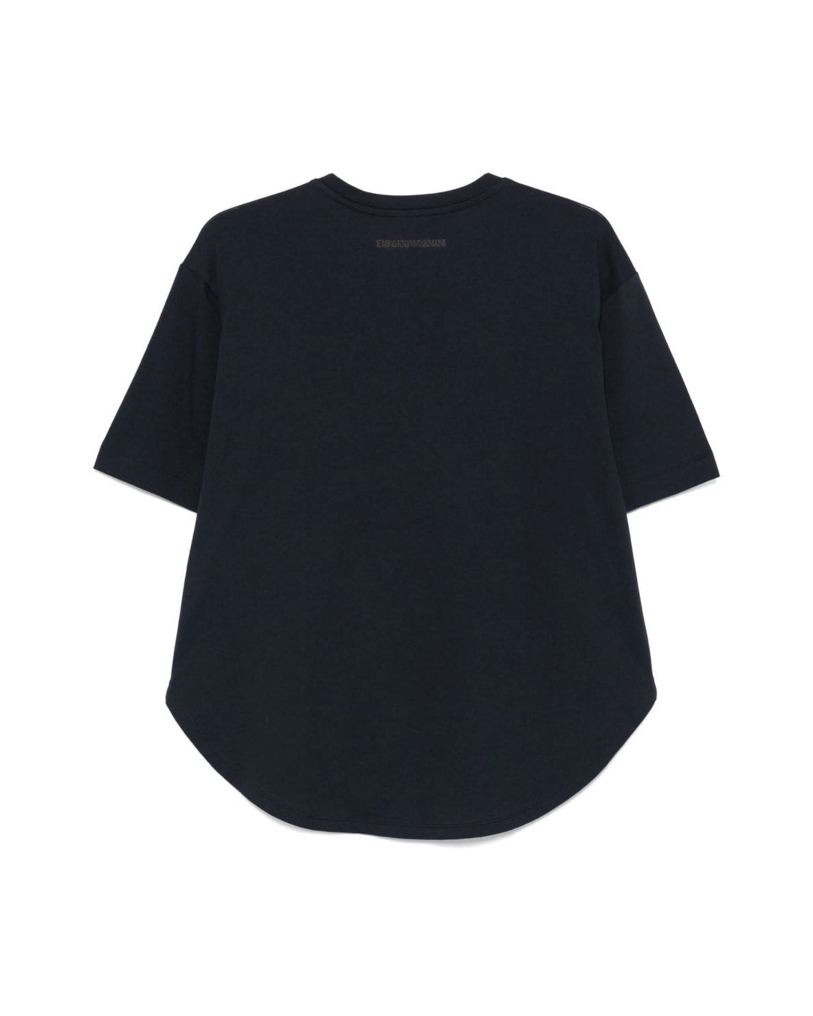 Emporio Armani Logo Embroidered T-shirt Glam Steals
