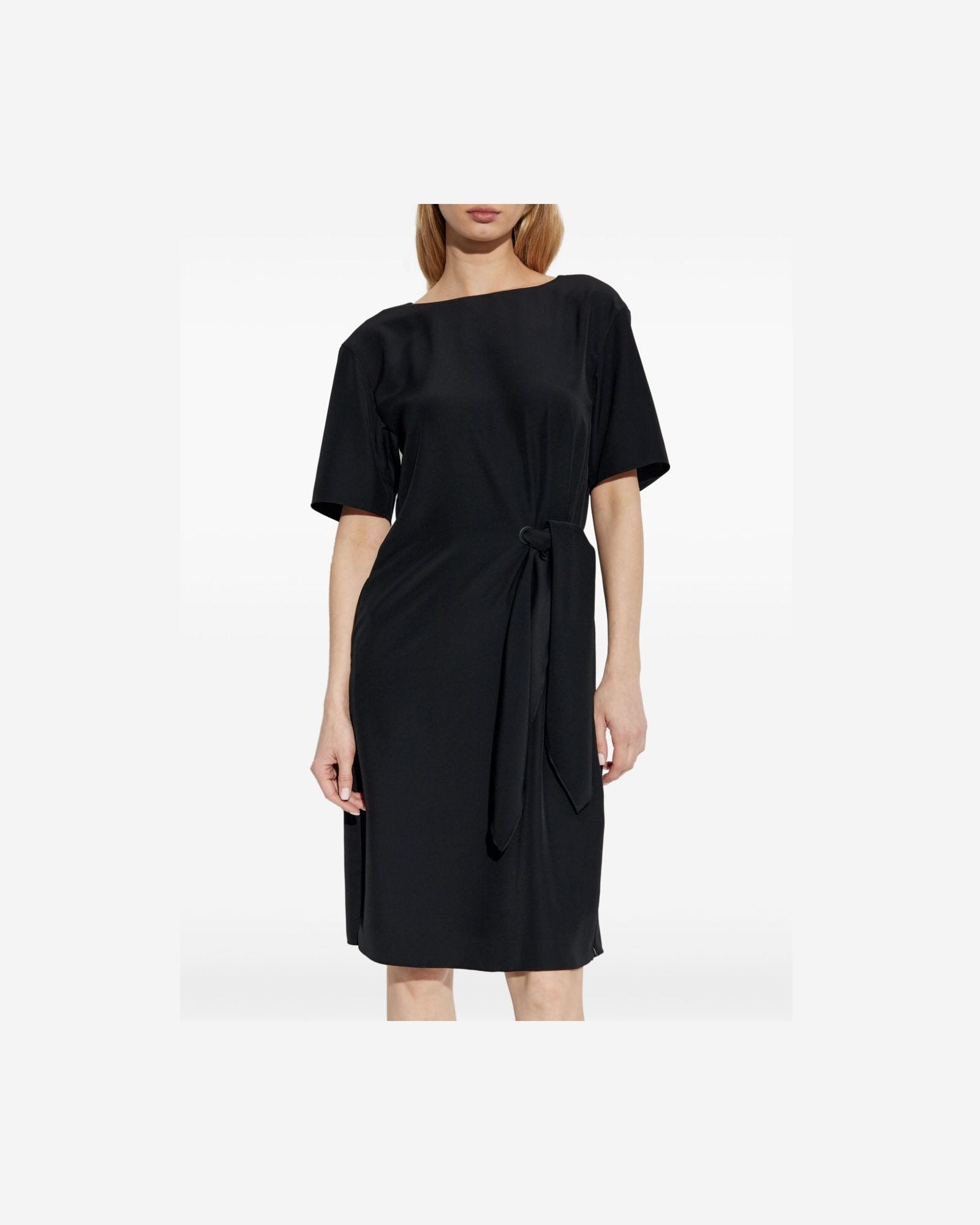 Emporio Armani Midi Dress with Waist Knot Glam Steals